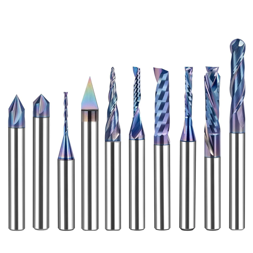 Yonico 5-Piece Spiral Router Bit Set (1/4" Shank)